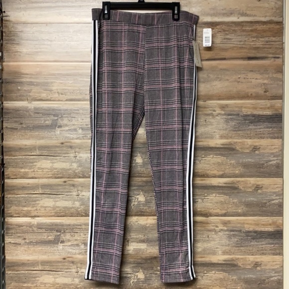 Lot of 3 French Laundry Pull On Stretch Plaid Knit Leggings NWT - Picture 9 of 10